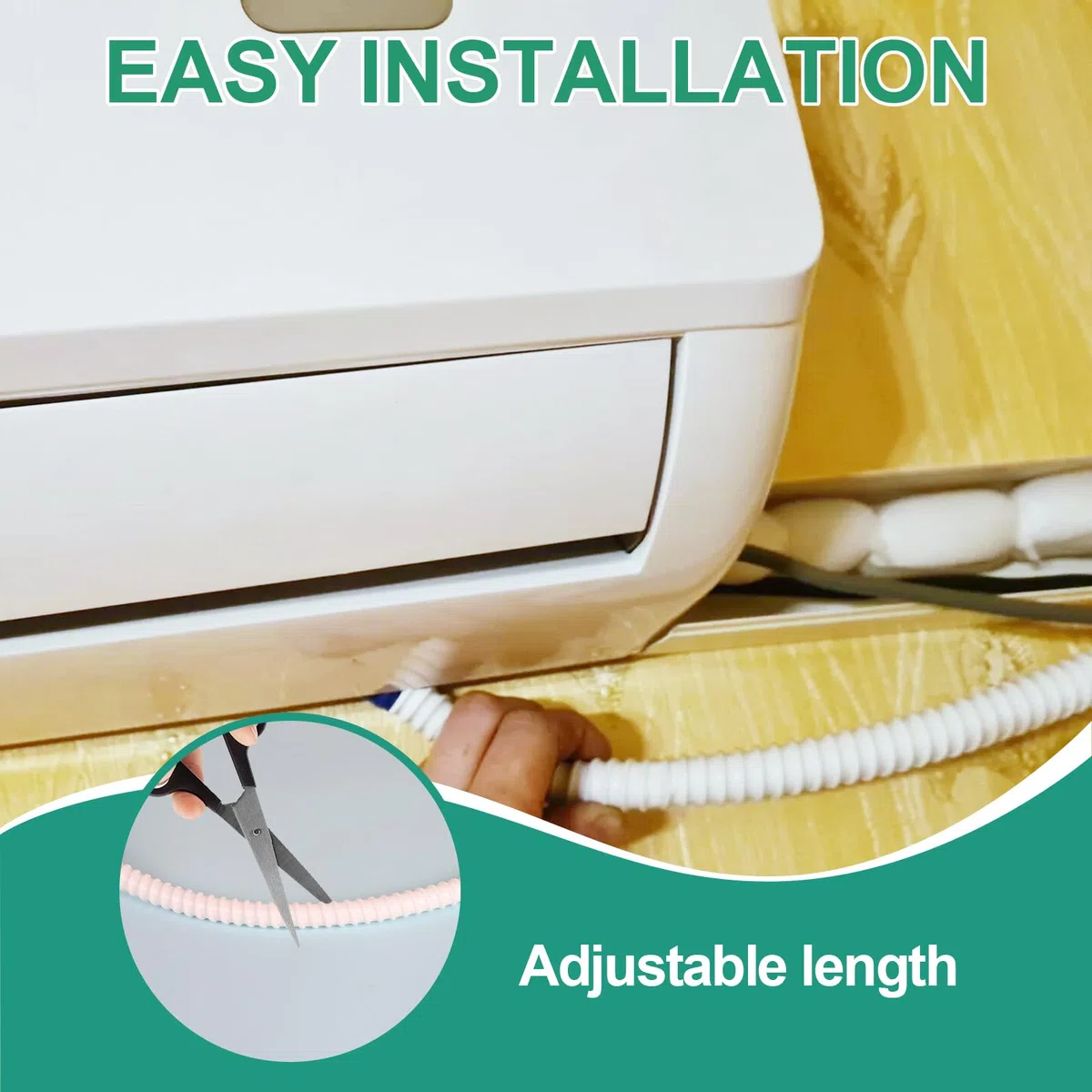 CPROSP Tubo Desague Aire Acondicionado Ø16mm (5m) de PVC, Manguera de Condensado para aire Acondicionado, Resistente a los Rayos UV, Flexible y Cortable a Medida