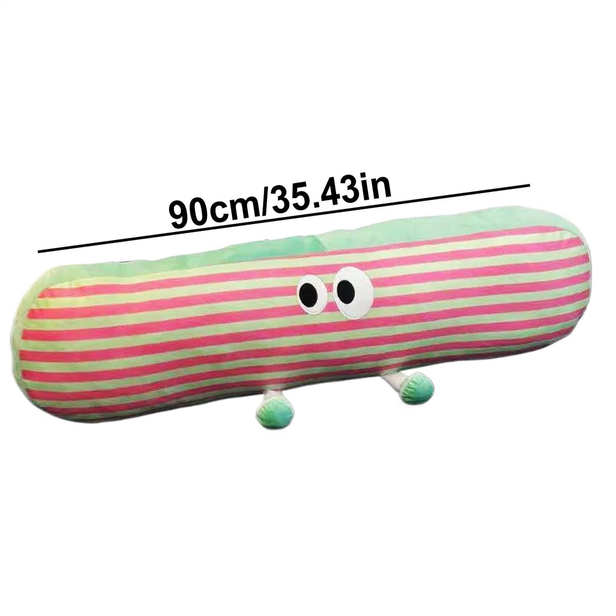 Almohada de cuerpo completo, almohada larga para decoración de cama - Linda almohada para abrazar a rayas de 35,43 pulgadas,Almohadas suaves y cómodas para dormir, cojín lumbar decorativo con funda ex
