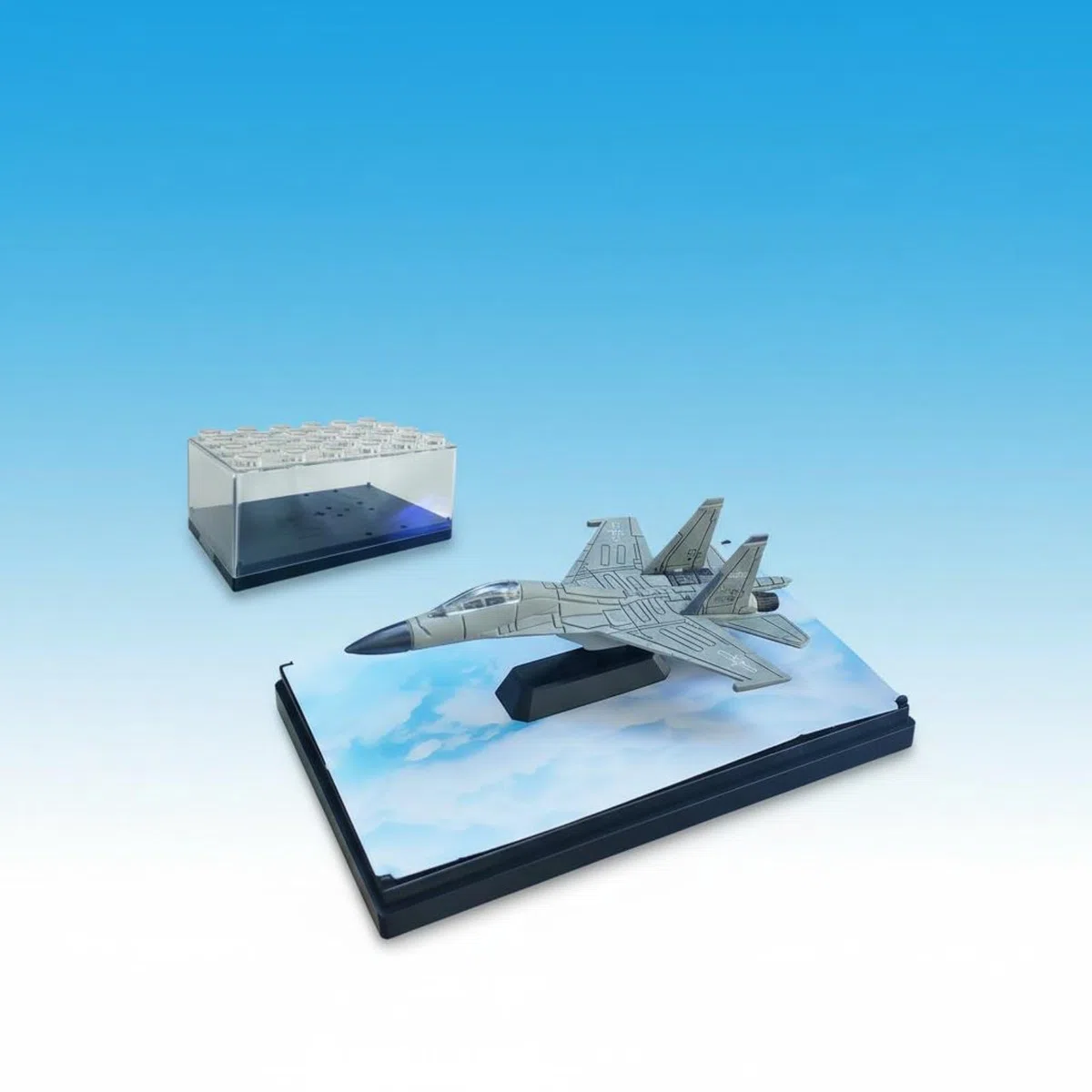 Modelo de Avión de Militar Aleación Impresión Detallada Réplica Aeronave Militar Metal Piezas Móviles para Coleccionistas, Gris