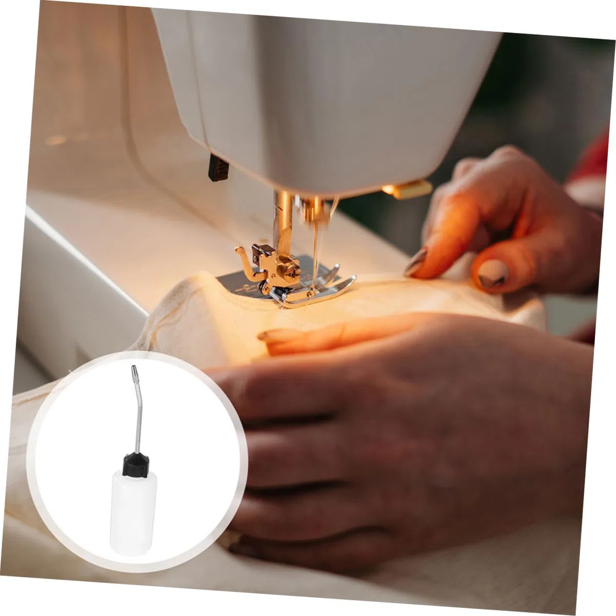 Mikikit 4 Aplicadores de Aceite y Proyectos de Costura para Uso Industrial Boquilla Larga de Hierro, Tapa Roscada, Capacidad 120 Ml, Diseño a Prueba de Fugas para Máquina de Coser