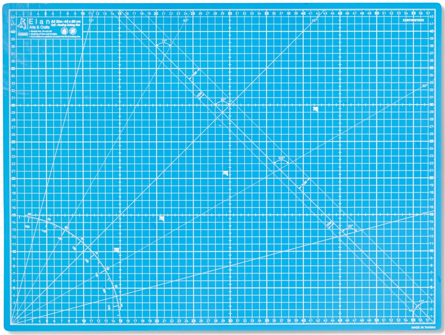 Elan Base de Corte A2 Autocicatrizante Azul, Tabla de Corte 60x45 CM, Tabla Cortar Costura, Base de Corte A2, Protector Mesa Manualidades de 5 Capas