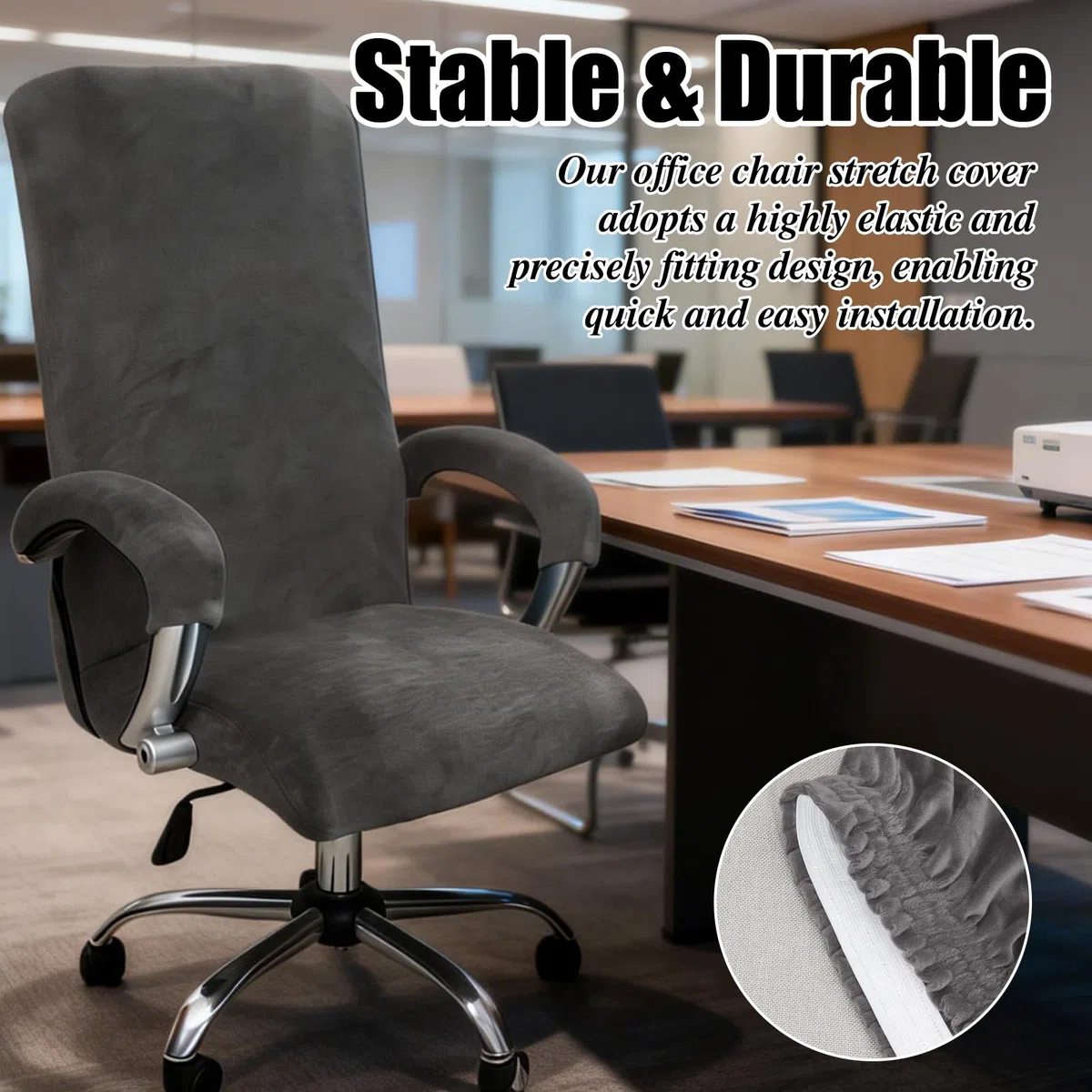 Fundas elásticas para silla de oficina: funda elástica para silla de juegos, diseño versátil, fundas protectoras para silla de ordenador, protección completa, para oficina y hogar, multicolor