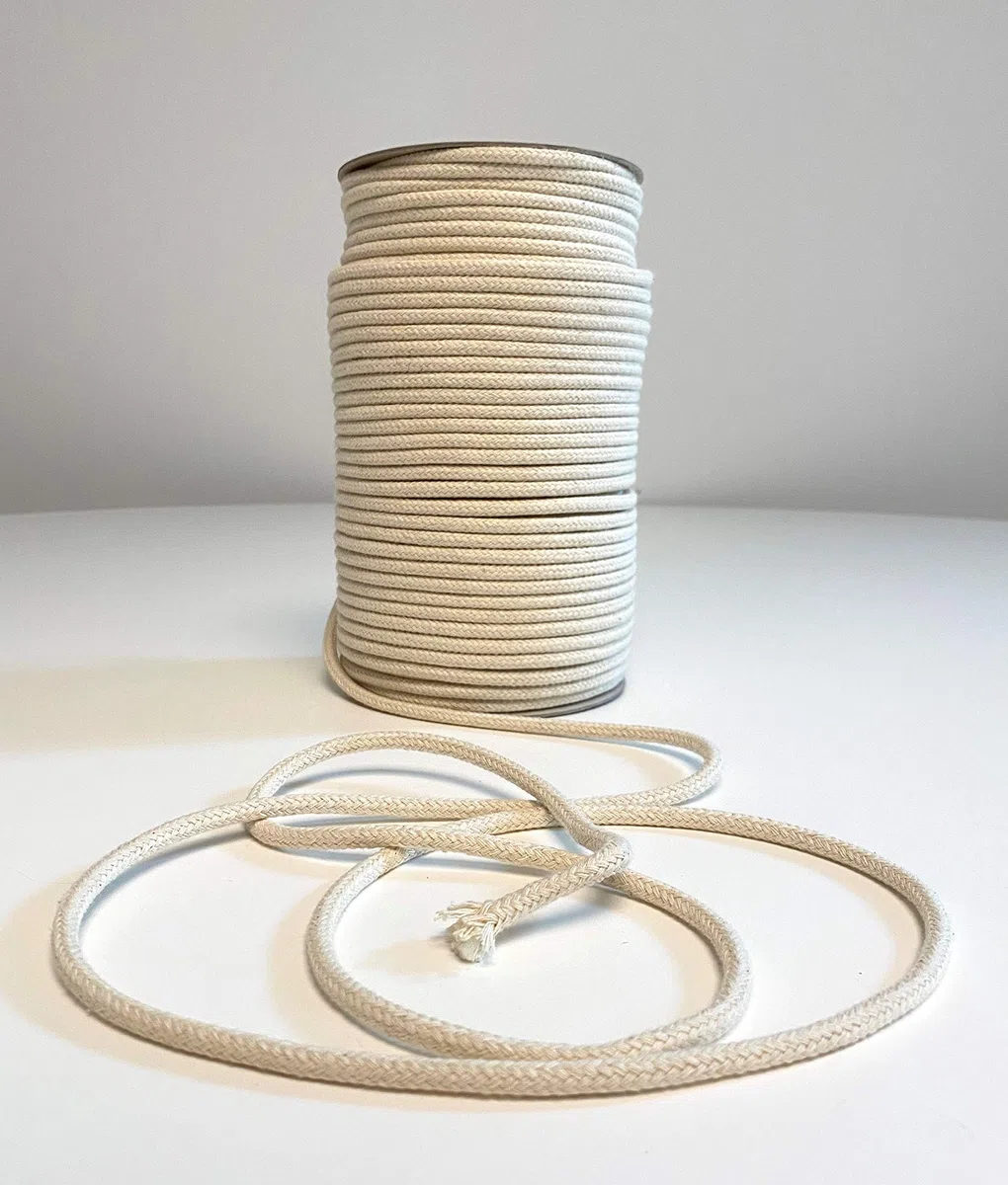 IPEA Hilo Macrame 6 mm x 100 Metros – Rollo Súper Largo – Cuerda de Macrame para Decoraciónes, Manualidades, Trabajos Artesanales y Colgantes – Hilo de Coser – Color Natural