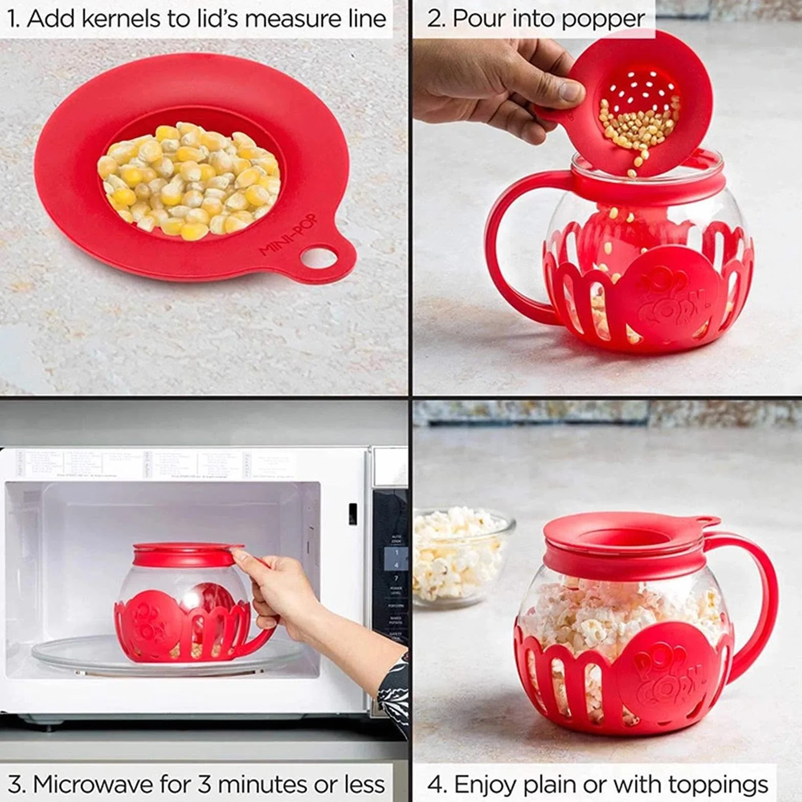 Máquina Para Hacer Palomitas De Maíz En Microondas,Cuenco Para Palomitas De Maíz De Vidrio De Borosilicato,Palomitero Microondas,alomitas De Maíz Para Microondas Poppers De Aire,Máquina Multifuncional