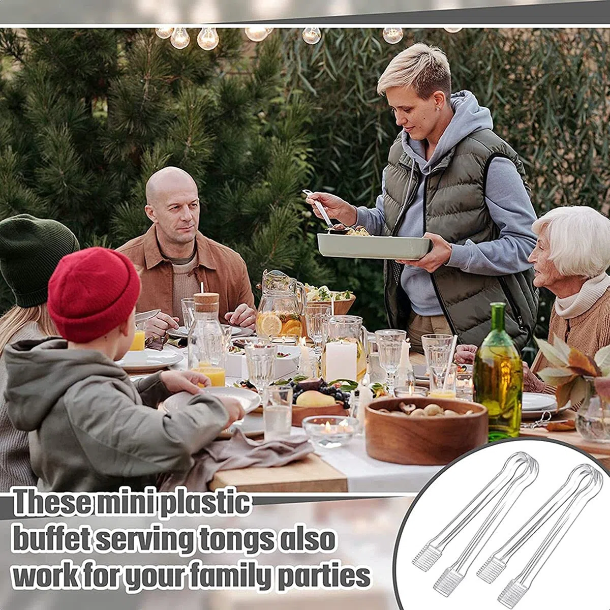 8 Piezas PláStico Pinzas para Servir Buffet Mini Pinzas para Utensilios para Servir Pinzas para Aperitivos Pinzas Transparentes para Cocina 6,3 Pulgadas Hielo PequeñO