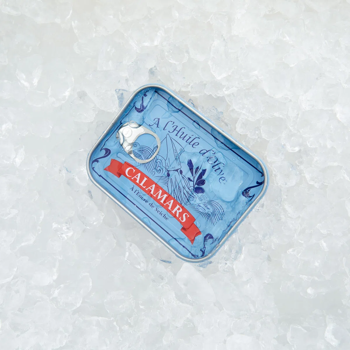 Balvi Tenedor aperitivo Conserverie Calamars Diseño retro de conserva de calamares Lata/inox