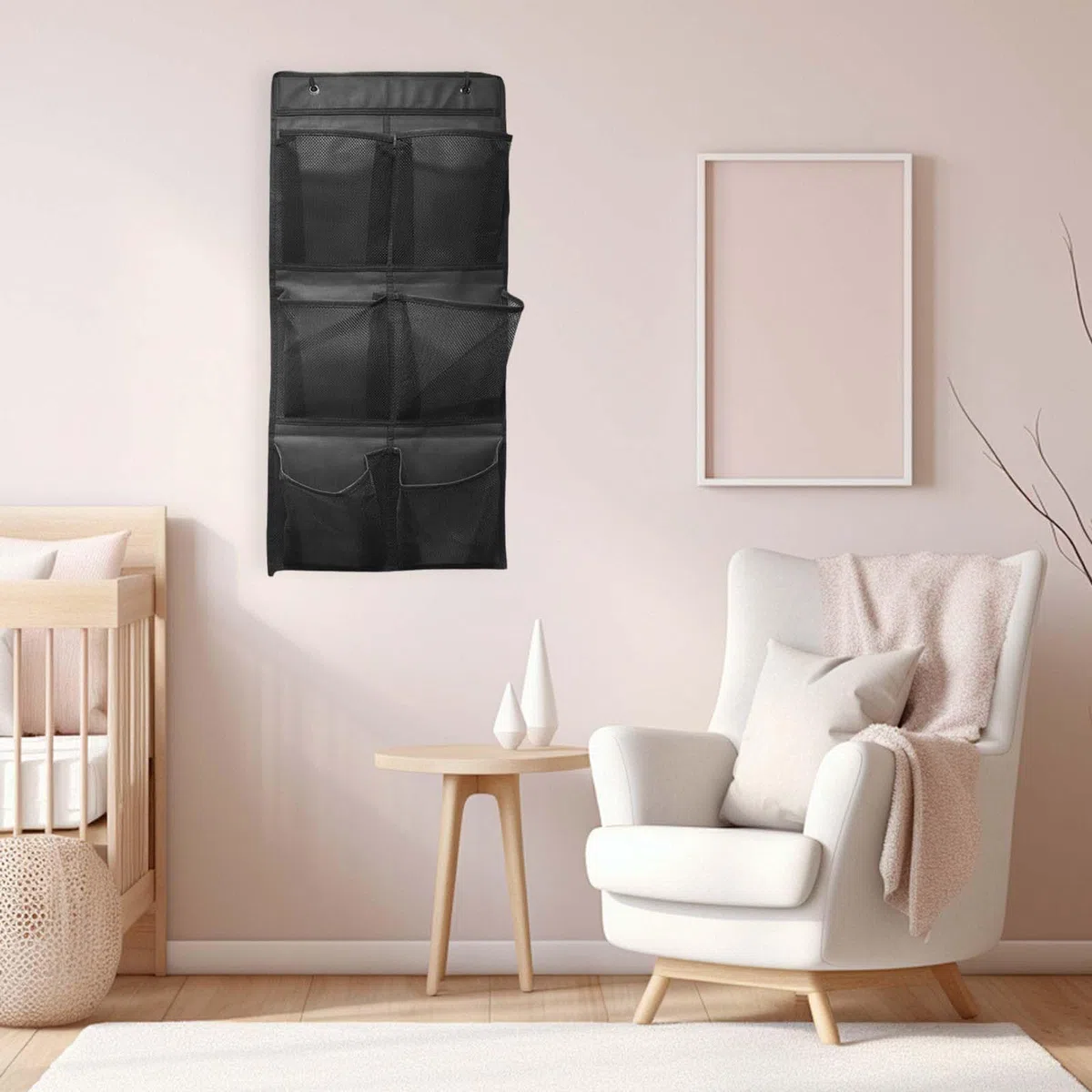 2 piezas Zapatero de puerta,6 bolsillos,Almacenamiento de zapatos colgante,Organizador de Zapatos para Puerta,Zapatero Colgante,Zapatero colgante puerta,adecuado para dormitorio,sala de estar (Negro)