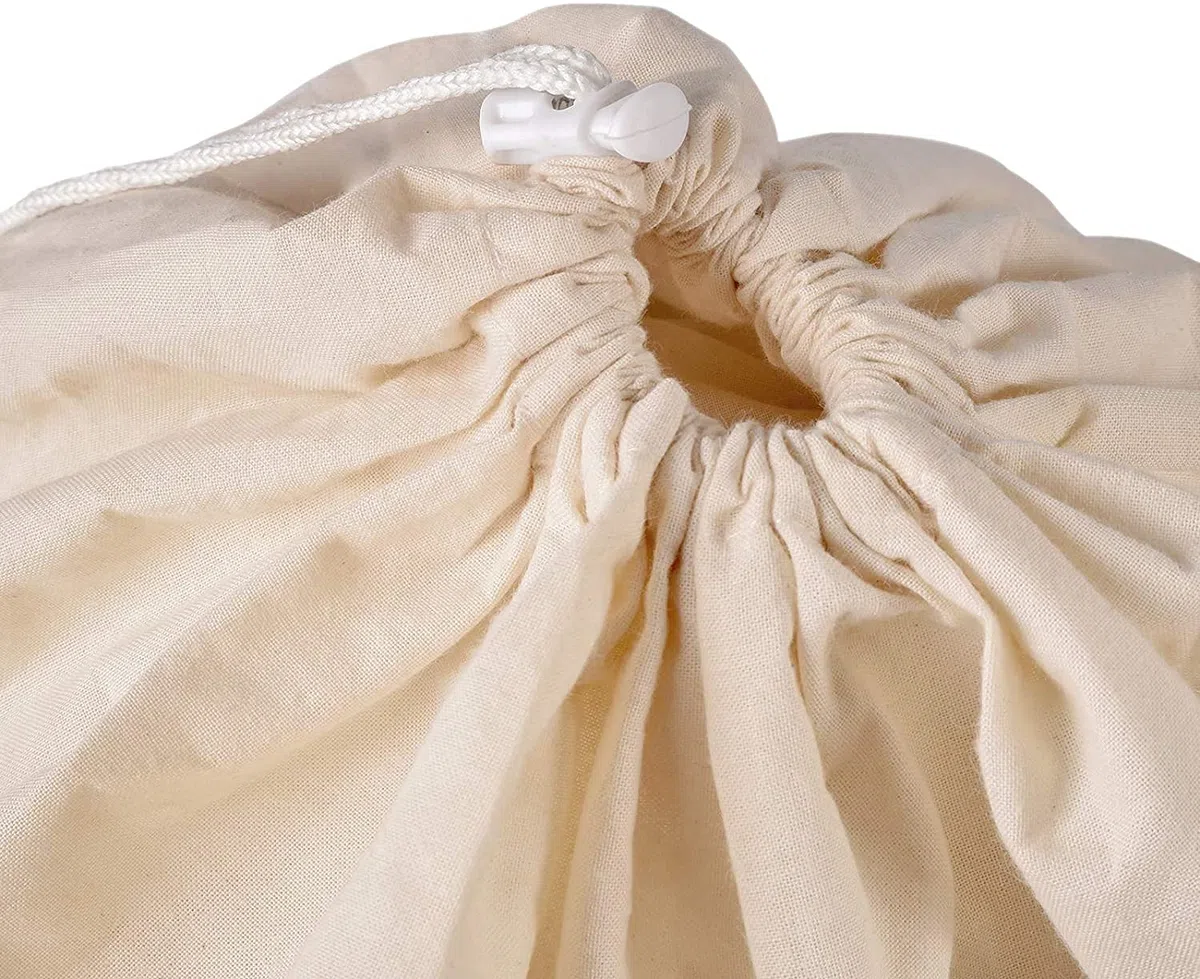 Sweet Needle Bolsas para la compra extragrandes y resistentes para almacenamiento de ropa sucia, 71X91 CM - 100% algodón, muy duraderas, cordón con cierre de cordón, lavable a máquina (Paquete de 4)