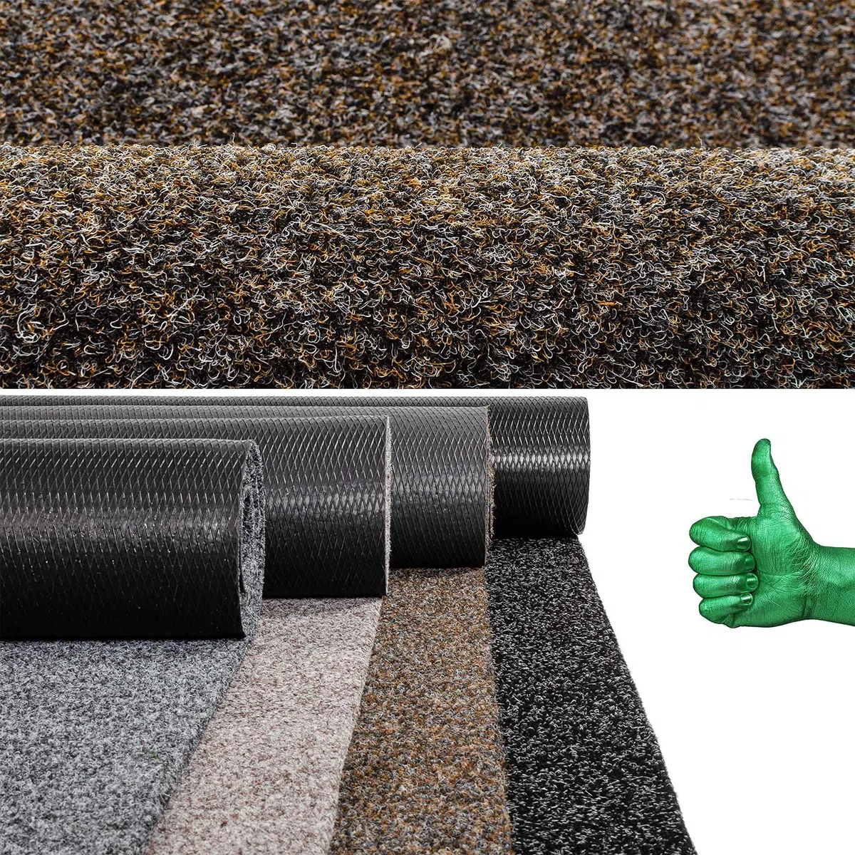 ANRO Poet - Alfombra para suelo, felpudo, lavable, impermeable, resistente, para entrada, pasillo, cocina, dormitorio, marrón, 40 x 80 cm