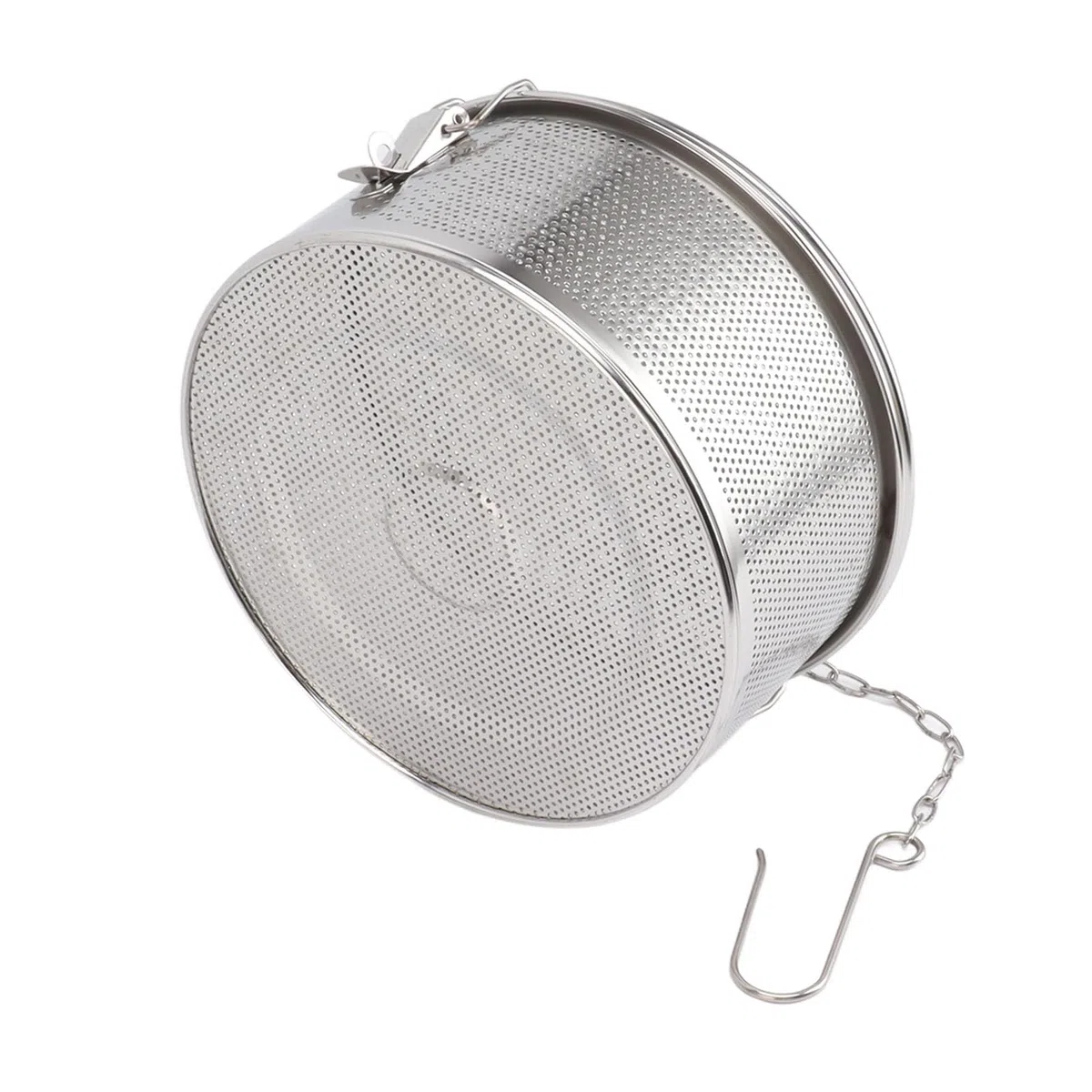 Tissting Filtro de Té, 20cm Acero Inoxidable Cesta de Separación de Condimentos con Cadena Colgante, Colador de Té para Condimentos de Especias de Café y Hojas de Té