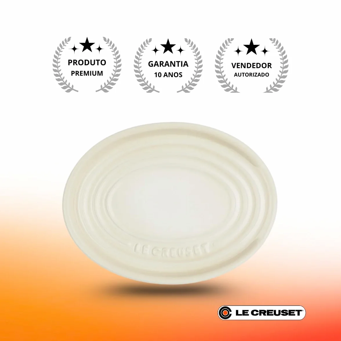 Le Creuset Reposa cucharas oval de cerámica de gres, 15 cm, Meringue, 71507157160099