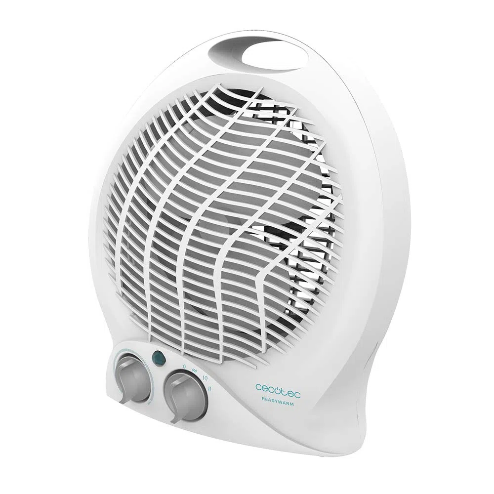 Cecotec Calefactor Eléctrico de Baño Bajo Consumo Ready Warm 9790 Force. Termoventilador, 2000 W en 2 Niveles, Termostato Regulable, 3 Modos, Sistema de Seguridad, 20 m2