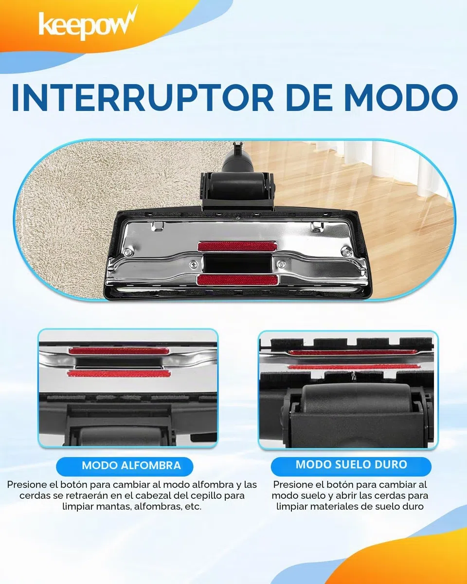 KEEPOW Cepillo Universal para Suelos Duros 35mm, para Aspiradoras Miele S1 / S2 / S4 / S5 / S6 / S8 - Boquilla de Piso