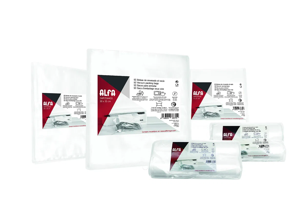 Alfa 0MP2515000 - Pack de 2 rollos para envasado vacio, 28 cm x 6 m