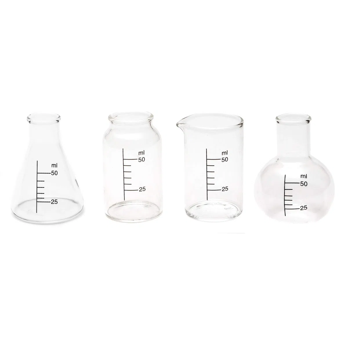 Bar Bespoke Juego de 4 vasos de chupito químico, 50 ml