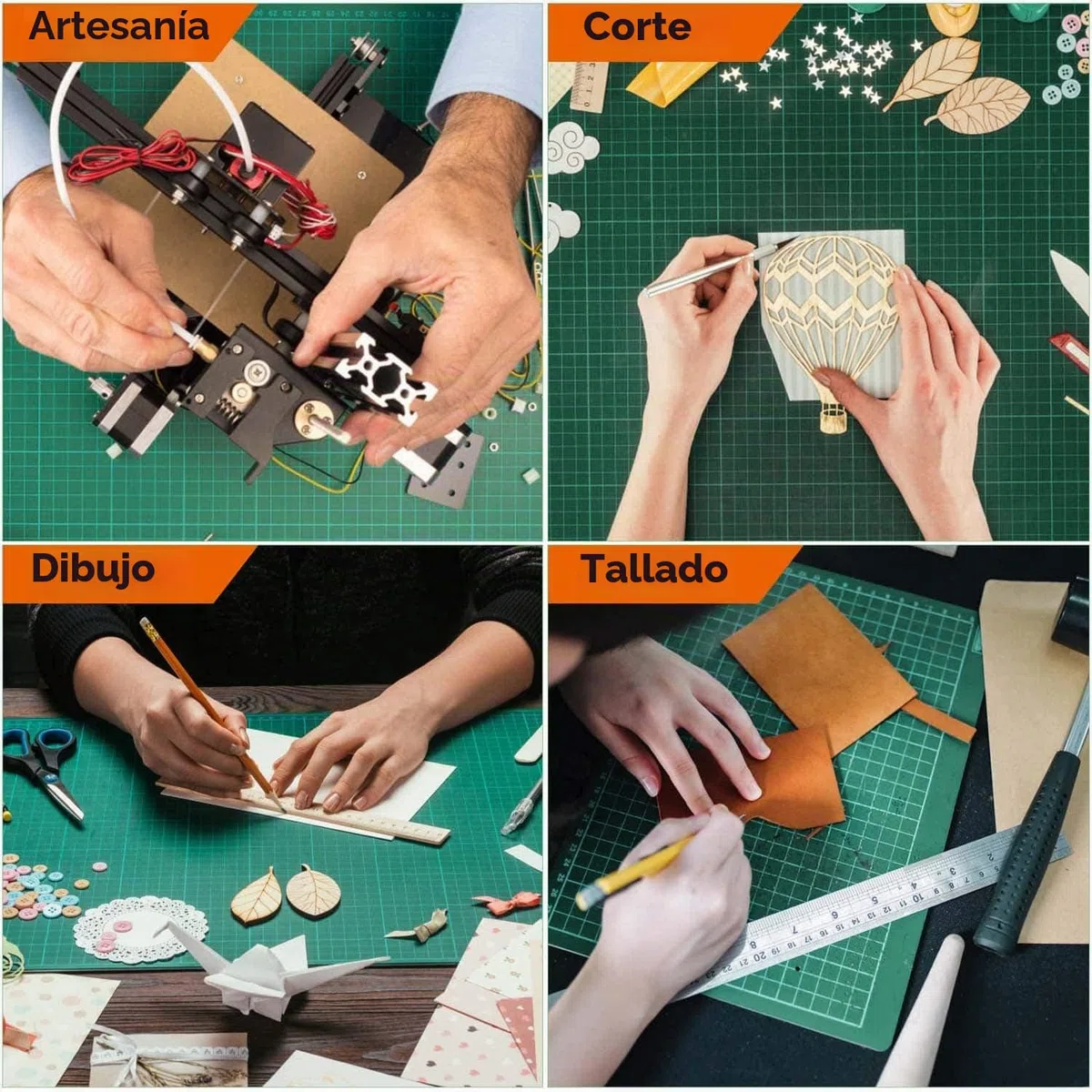 Anezus - Tapete de costura autorreparable, 12 x 18 pulgadas, tapete de corte giratorio de doble cara, 5 capas, tabla de cortar para manualidades, manualidades, manualidades, manualidades,