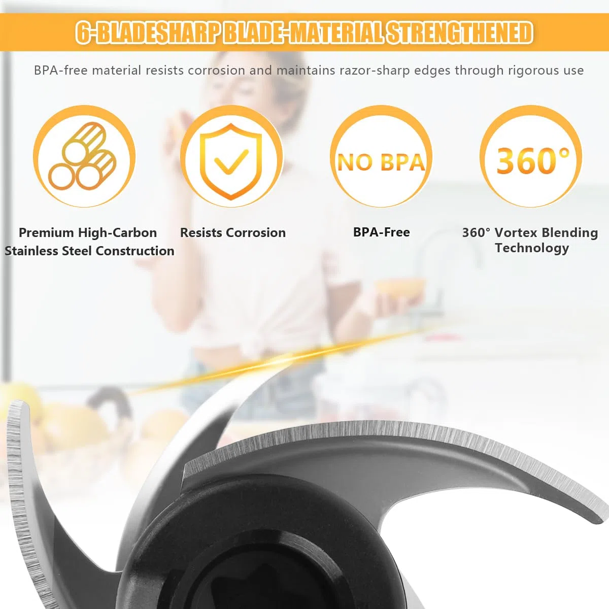 Compatible con piezas de repuesto Ninja de 6 hojas, accesorios compatibles