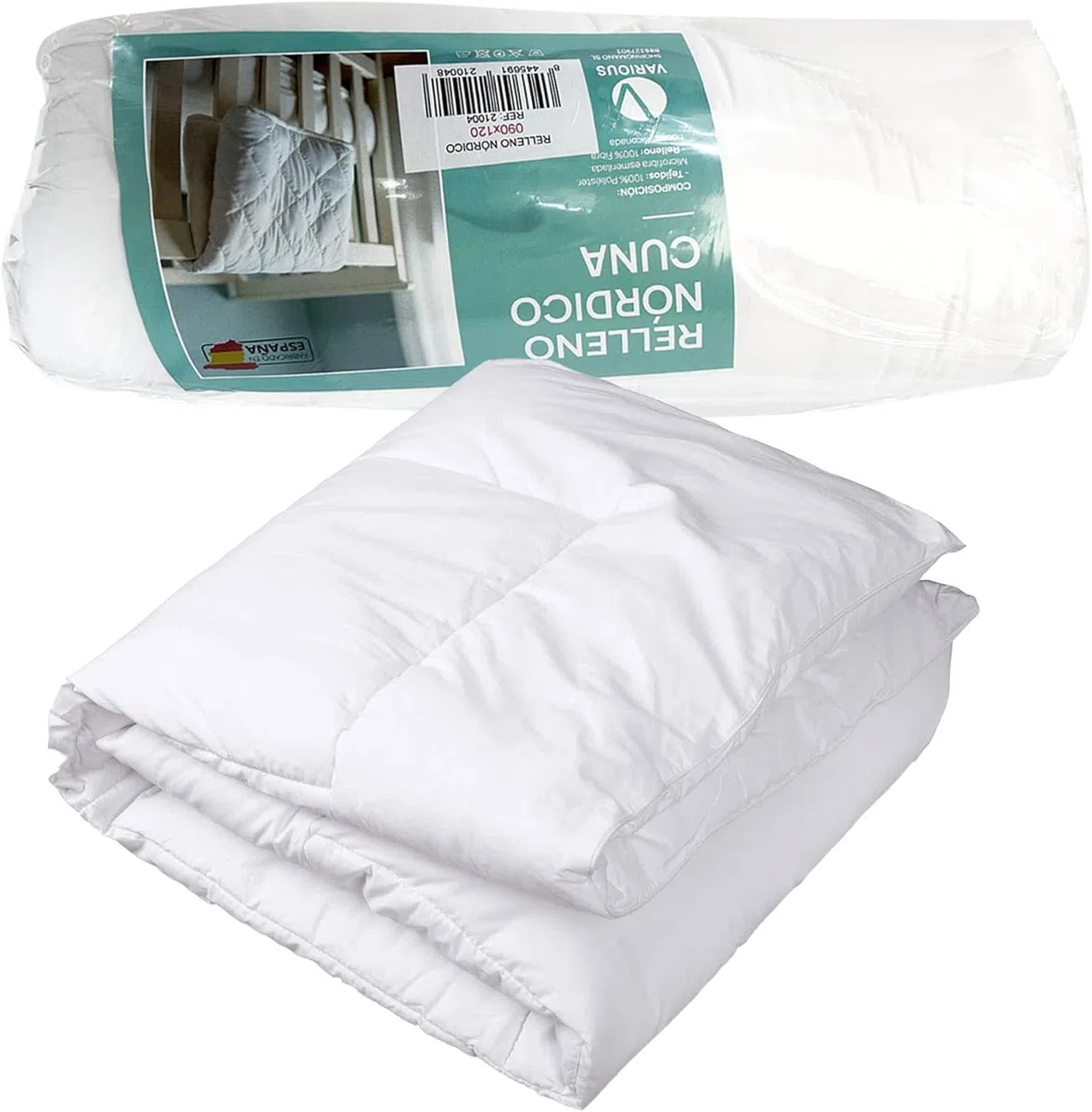 variouss Edredón Nórdico para Bebé Tamaño 100x135 cm – Ideal para Maxicuna, Relleno 300g Ligero y Cálido, Fibra Hipoalergénica, Suave y Transpirable, Lavable a Máquina, Uso Todo el Año