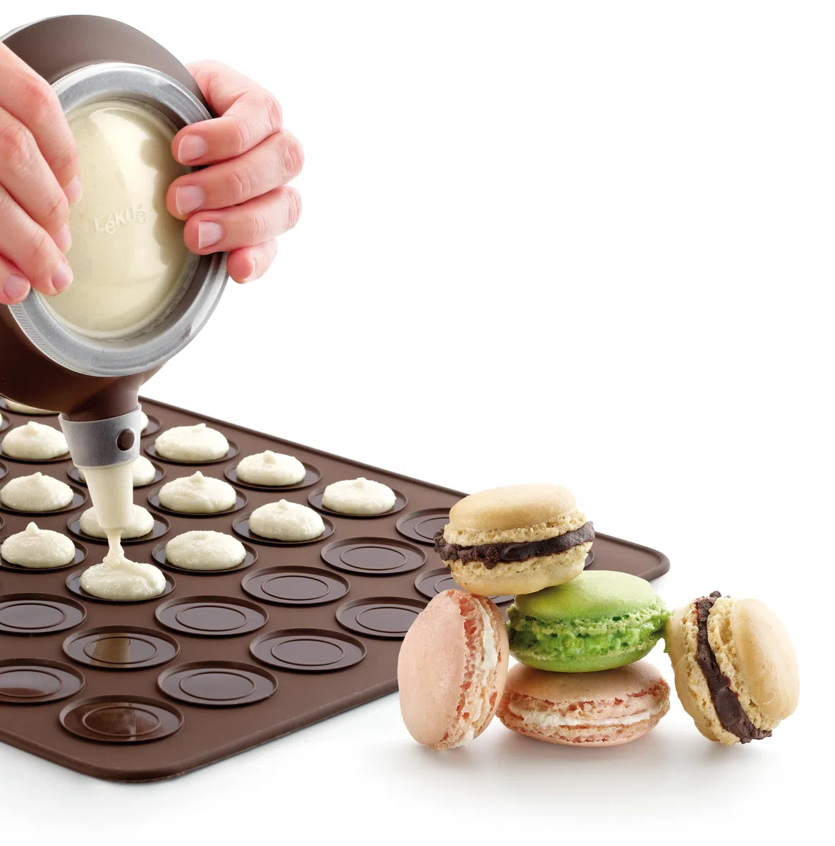 Lékué - Tapete de silicona para hacer macarons en el horno
