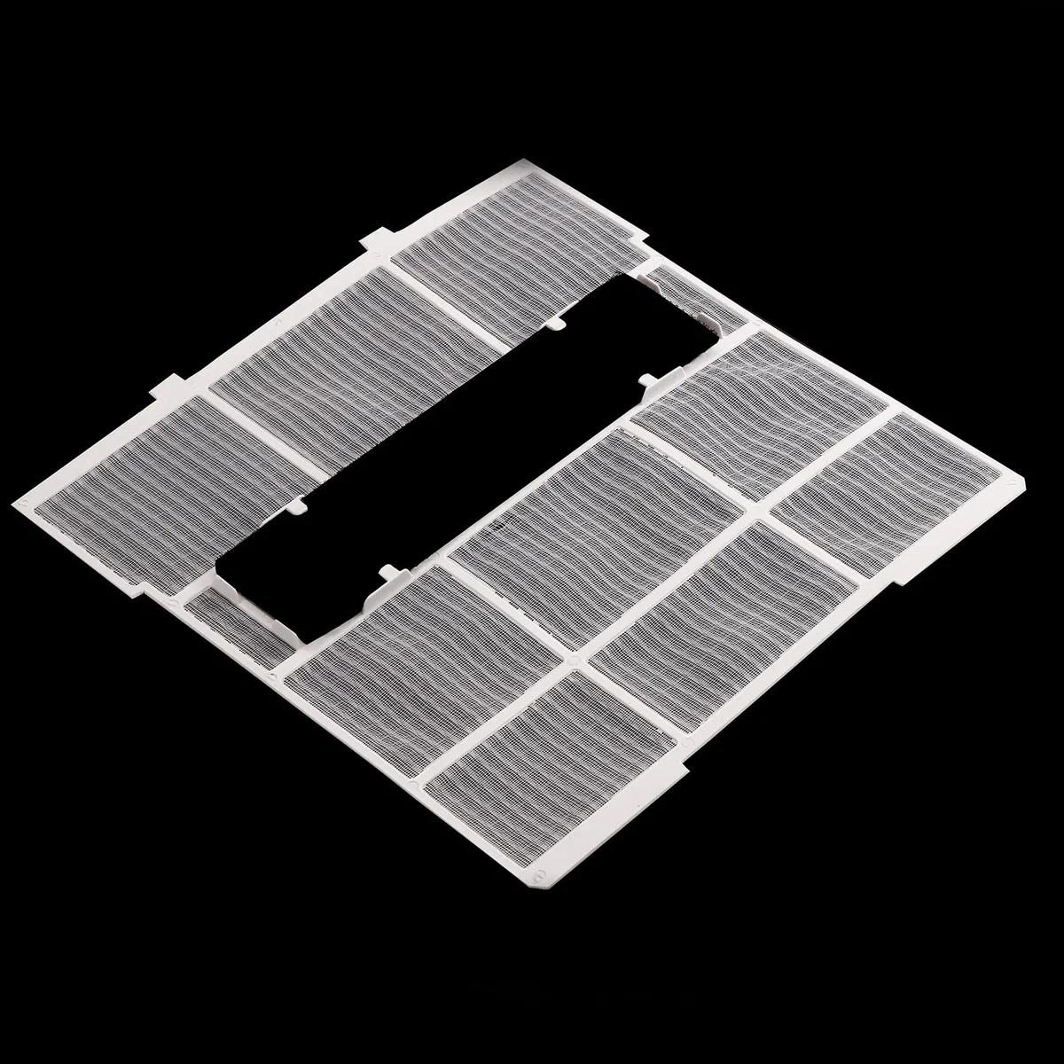 PATIKIL 10.63" x 10.43" x 0.28" Aire Acondicionador Aire Filtro, Plástico Aire Filtrado Pantalla Reemplazo con Aire Filtro Espuma para HVAC, Blanco Negro