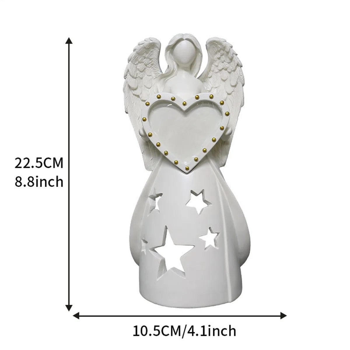 Angel Candle Holder, Angel Figure Keepsake, Sympathy Candle Holder, Funeral Sympathy Gift,Angel Picture Frame Holder, Candle Holder for Bereavement, Loss of Mom Candle Holder,