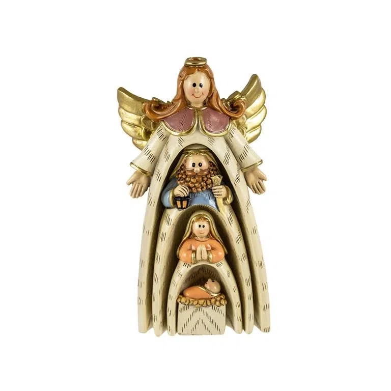 DRW Misterio Nacimiento Belen Encajar 4 Piezas Resina 13.5 cm atlo
