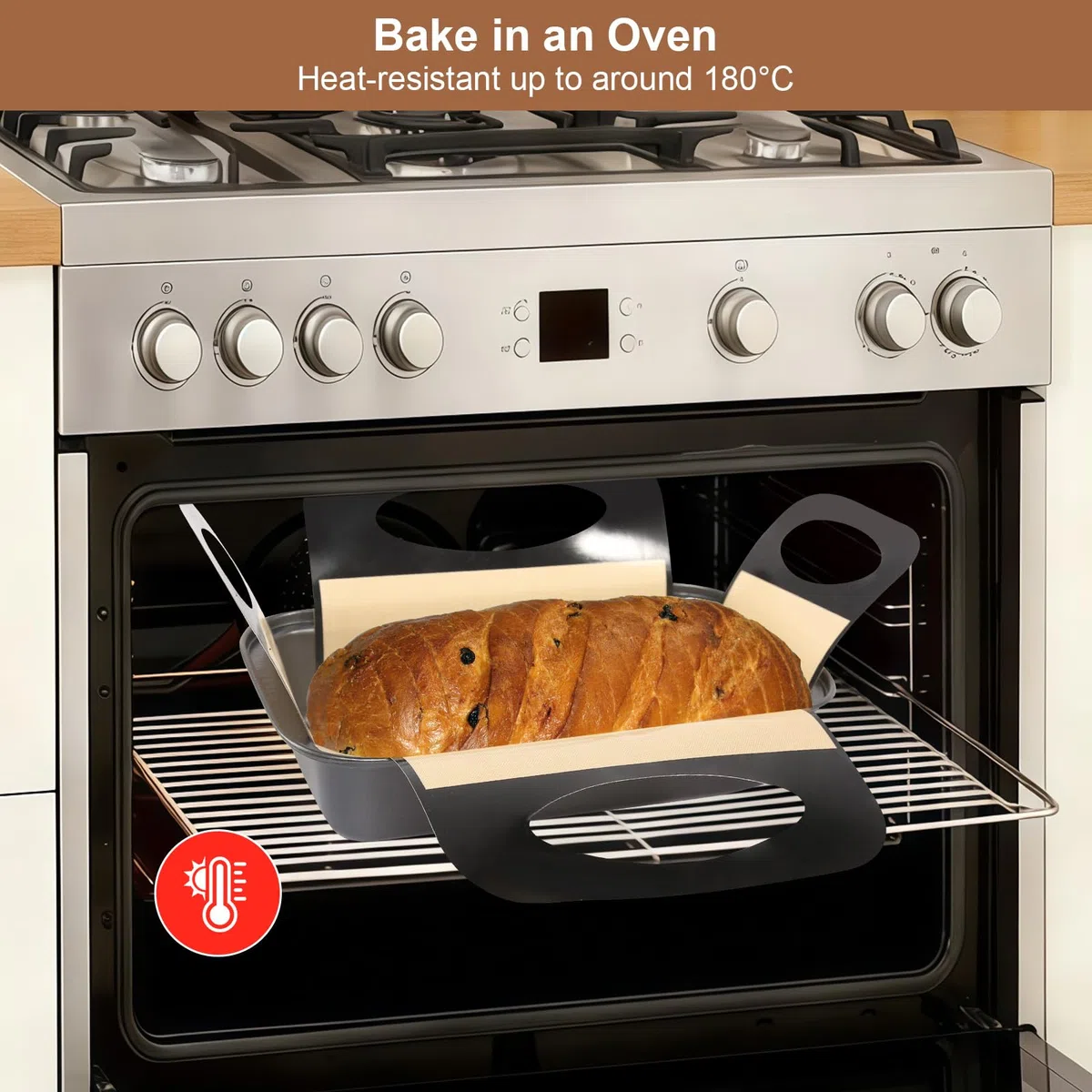 Molde de pan de 2 libras para hornear, paquete de 2 moldes antiadherentes para pan con 2 forros reutilizables, 2 latas de pan para hornear, hacer masa madre de pastel de carne, para horno y