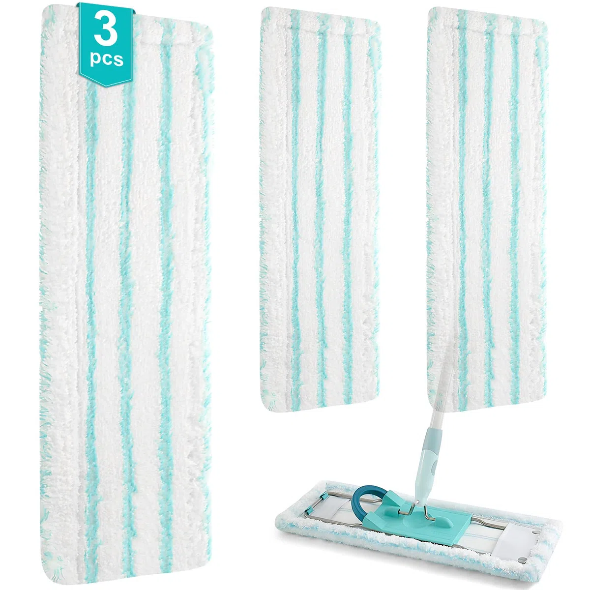 VINATO Pack 3 Recambios para Fregona Leifheit Profi XL, Fundas de Microfibra de Alto Grosor - Alta Absorción, Lavables Máquina