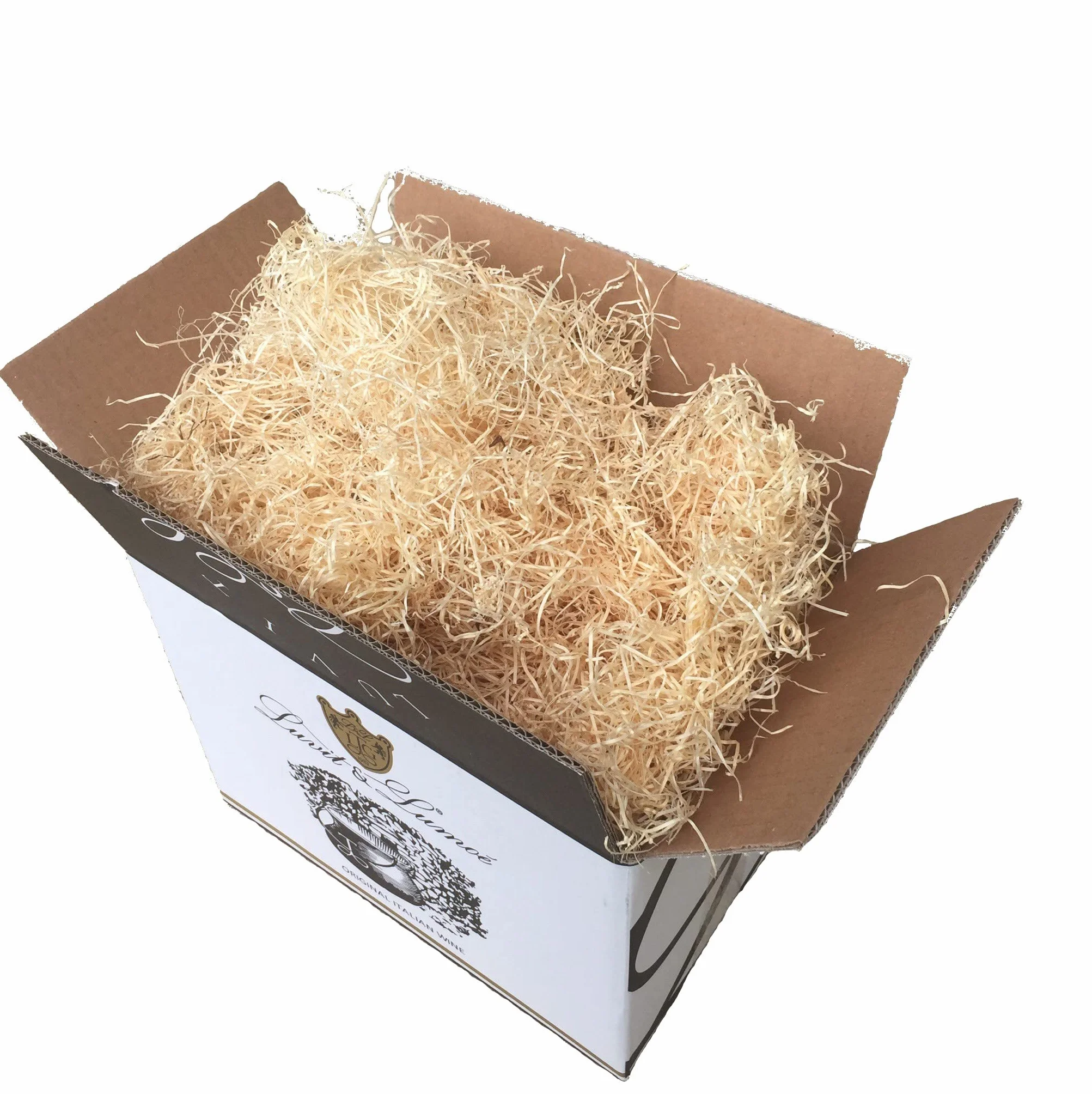 Luvit & Lumoè | LANA DE MADERA PARA CESTAS | Caja de 1KG | Virutas en madera natural para empaques navideños de Semana Santa y canastas de regalo, empaques de lana de madera seca para relleno.