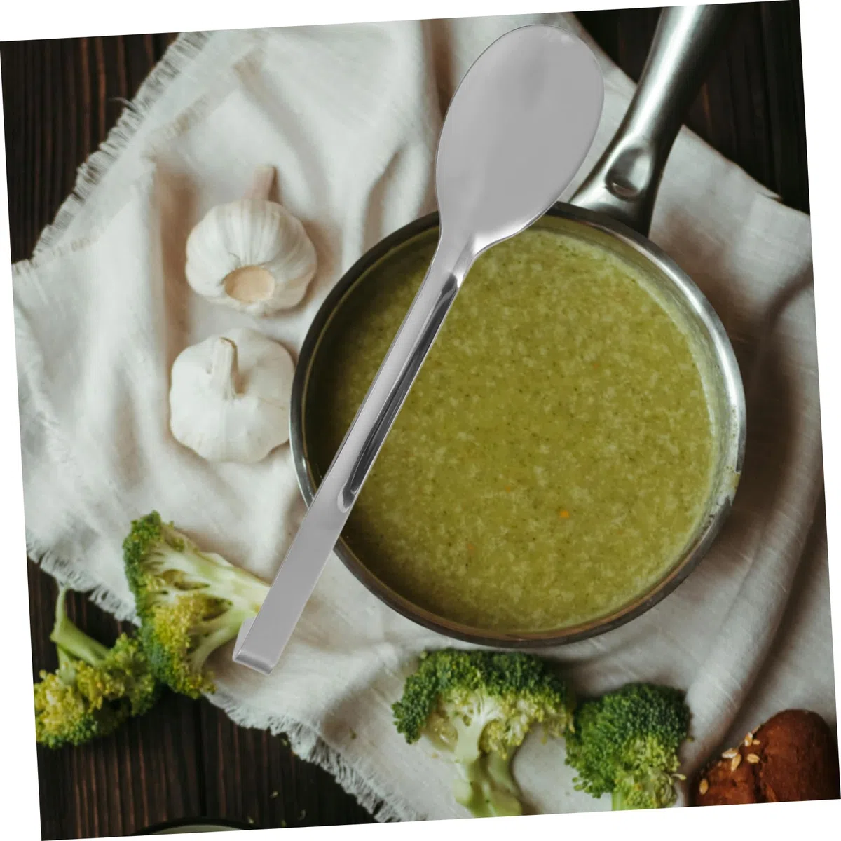Cuchara Grande Resistente al Lavavajillas para Servir Buffet de Acero Inoxidable Diseño Ergonómico Adecuado para Cocina Doméstica y Comercial