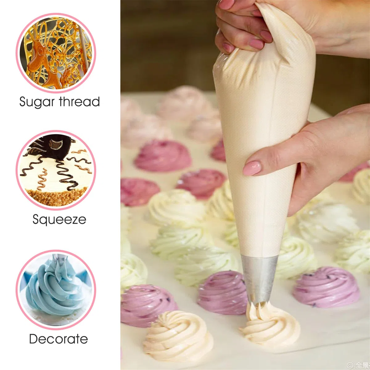 Mangas Pasteleras Desechables, 100pcs 60cm Bolsas de Pastelería de Plástico Manga Repostería DIY Decoración de Pasteles Herramientas para Hornear Bizcocho, Galleta, Cupcake y Hojaldre