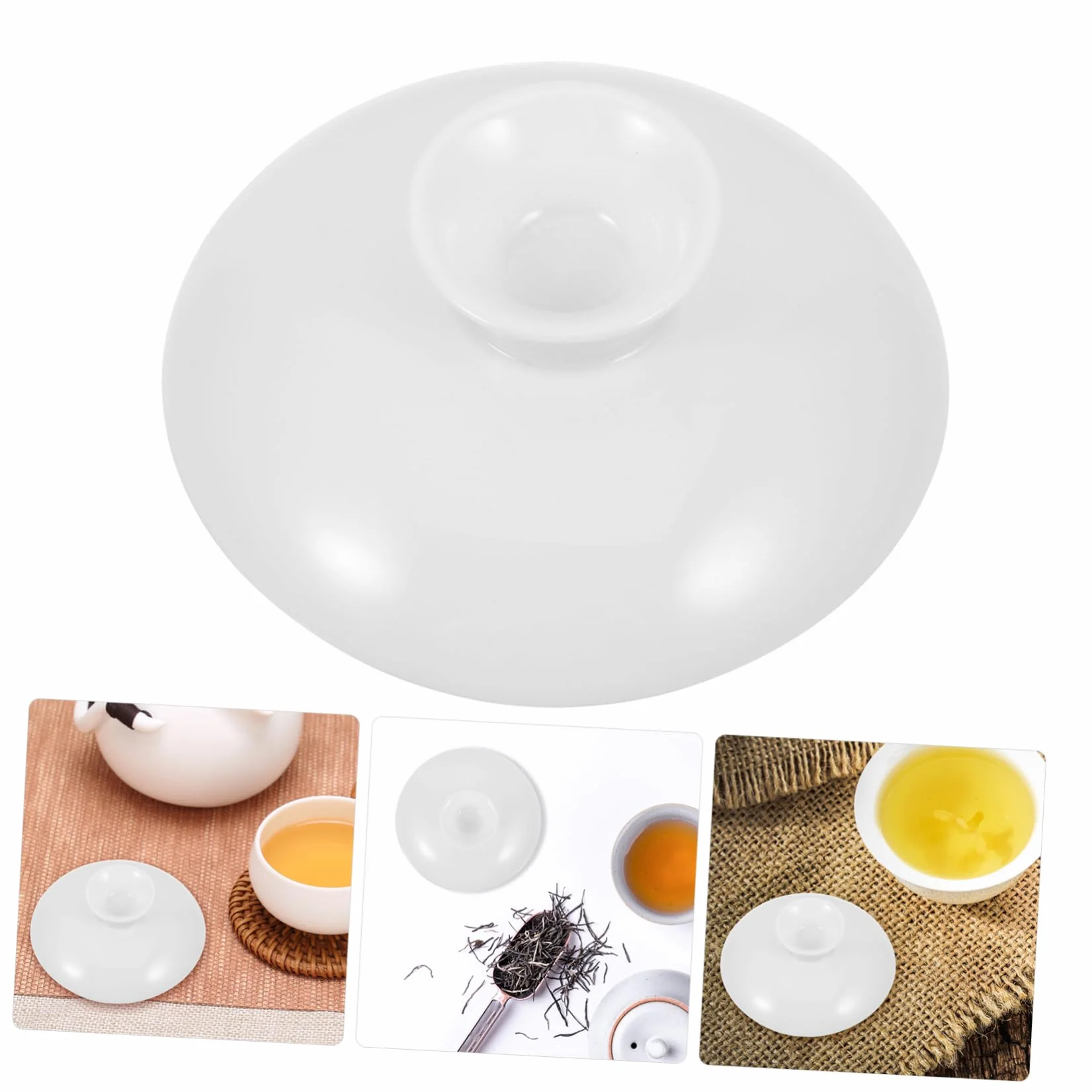LABRIMP Tapa de taza de té de cerámica tapa jarra agua tapa de repuesto de tetera de cerámica tapa de repuesto para tetera tapa de repuesto para taza de té universal pequeña cubierta