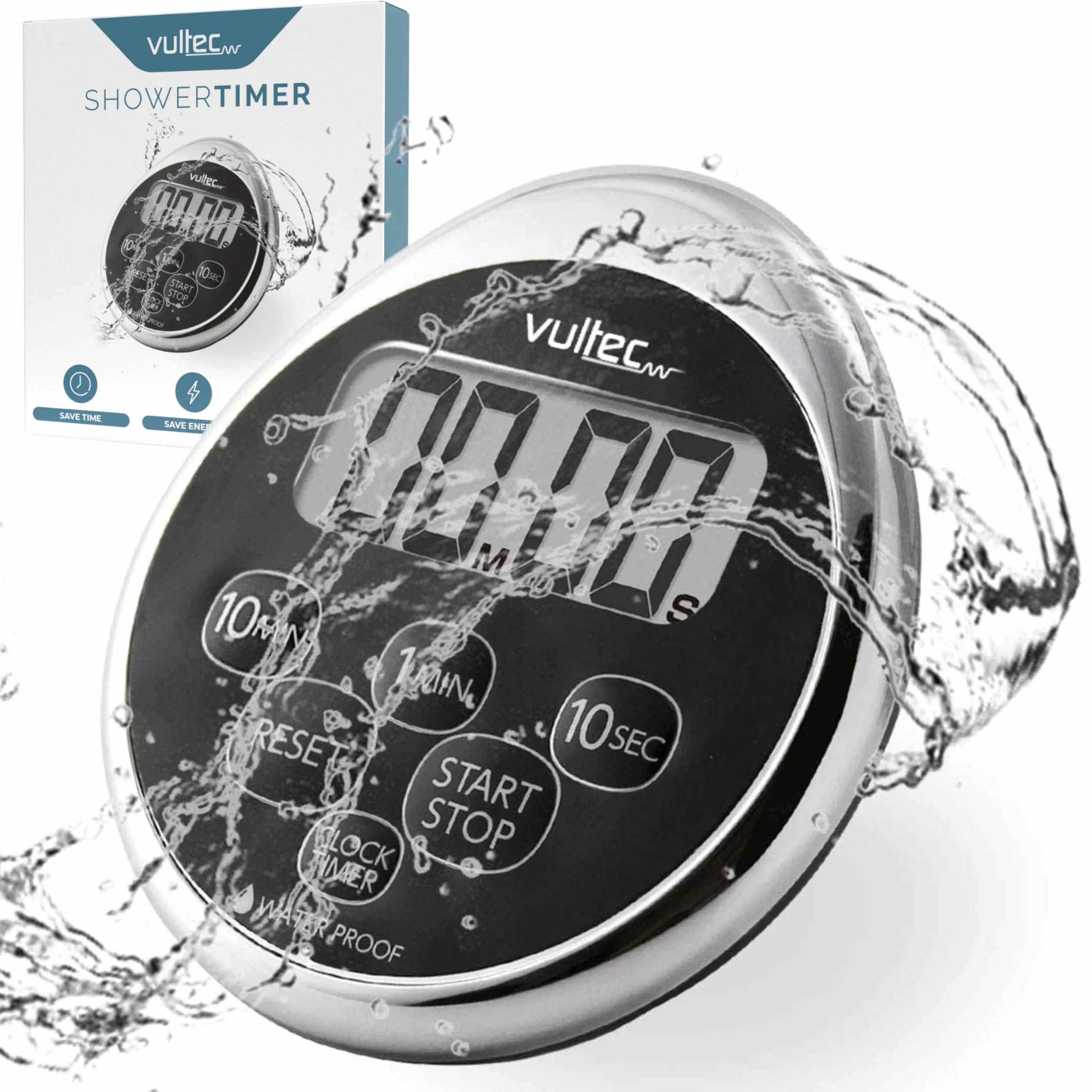 Temporizador de ducha con temporizador digital impermeable para ducha, temporizador de ducha, temporizador digital, IPX7