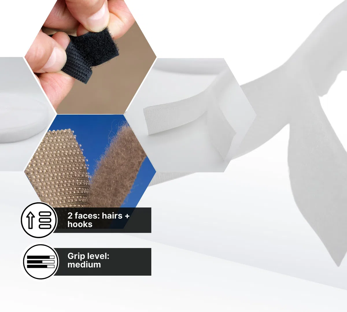 DOJA Barcelona | Cinta Hook y Loop para Coser | Hook y Loop Coser Blanco | 1 Unidad | 25m de largo | 25mm de ancho | Hook y Loop de Colores para Coser | Hook y Loop Fuerte para Coser Mochila, Chaqueta