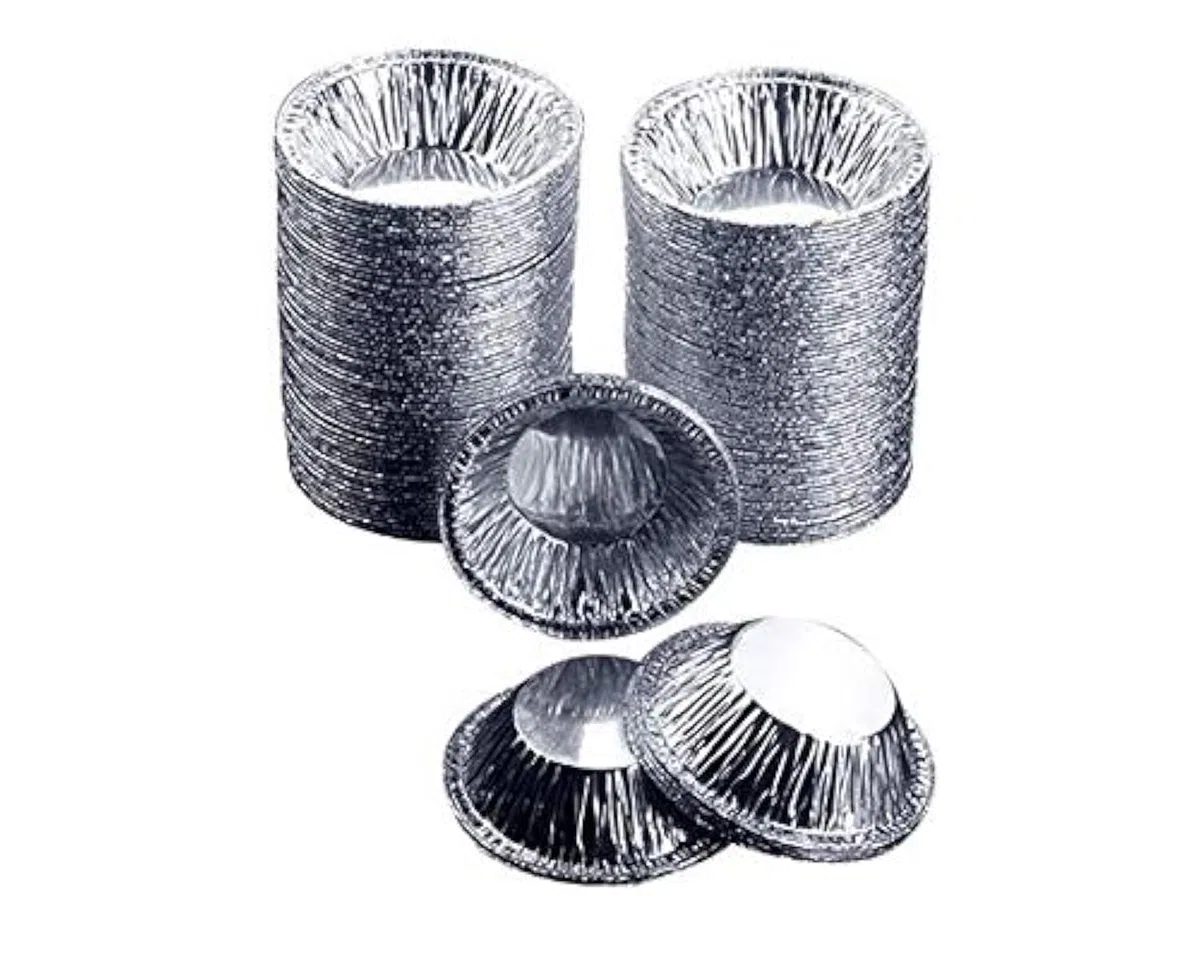 VNDEFUL 250 moldes desechables de papel de aluminio para tartas y galletas