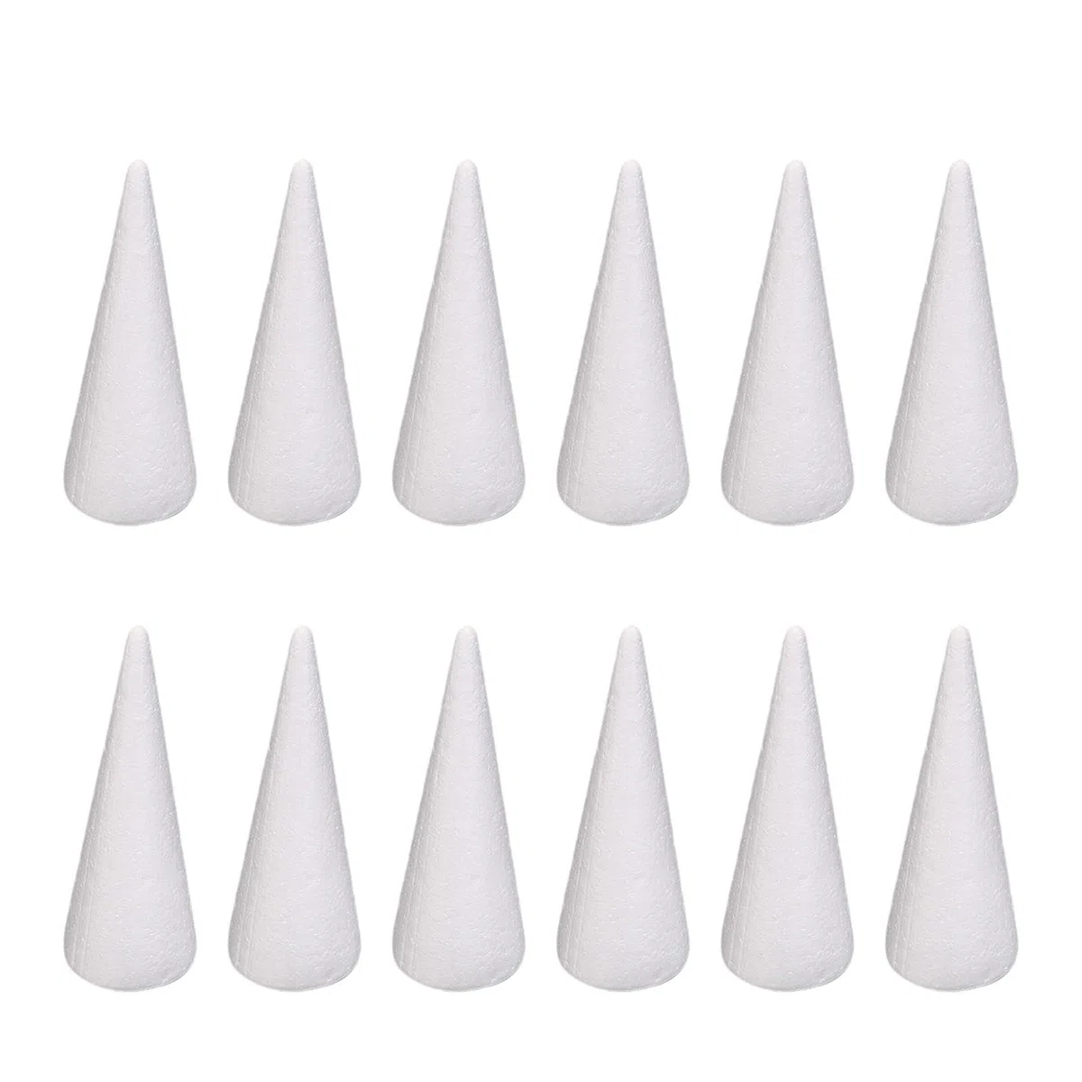 12 Piezas de Conos de Espuma para Manualidades, Proyecto de de Navidad, Decoraciones Hechas a Mano, Conos de de Espuma para Festivales, 20 centímetros