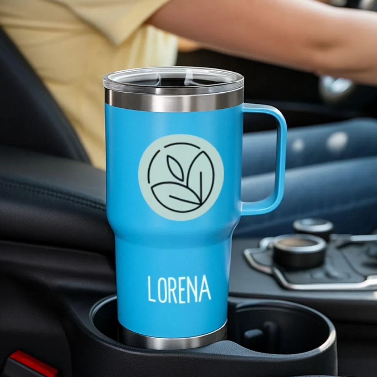 DEREGALOOS Taza Térmica Personalizable con Foto y Nombre. Termo Personalizado. Acero Inoxidable Reciclado. Doble Pared 600ml. Regalo para Pareja, Amigos. Ideal para Oficina, Gimnasio (Blanco)