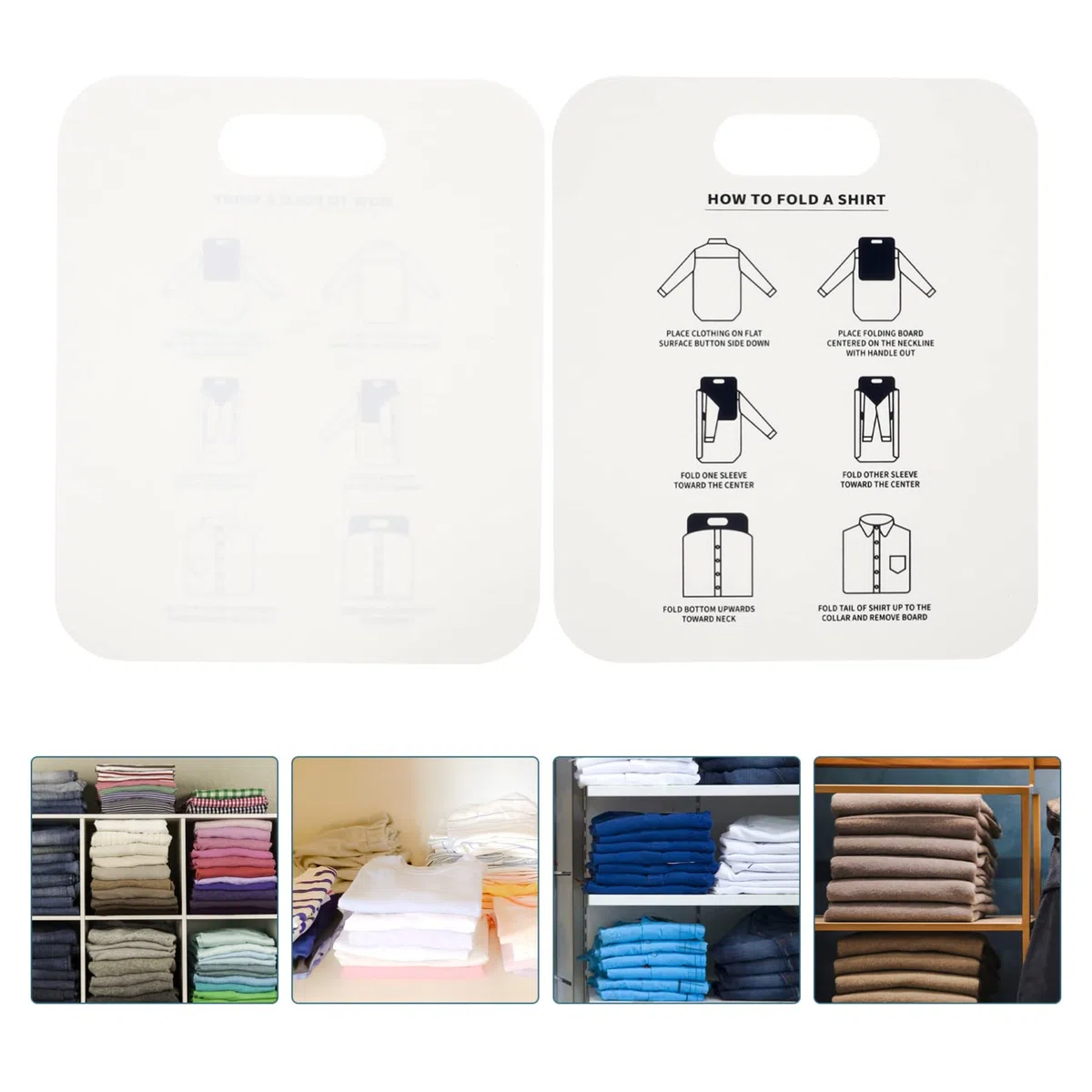 LIFKOME 2Pcs Ropa de Tablero Plegable Camisetas Carpeta de Ropa Carpetas de Plástico Plástico Tablas Plegables Flippold para Un Fácil Almacenamiento