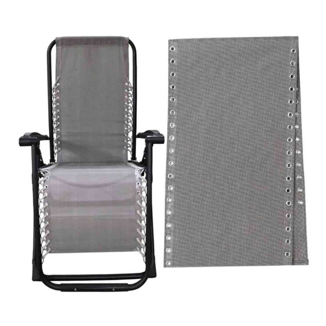 Tela de repuesto universal para tumbona reclinable, tela de repuesto transpirable para tumbona de jardín, color gris, jardinería
