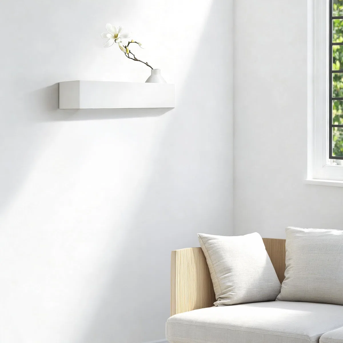 HASLED Colgador de Llaves para Pared con Estante y 5 Ganchos, Cuelga Llaves Pared de Metal y Madera, Organizador de Llaves Blanco, 30 x 7,5 x 6 cm, para Entrada, Pasillo, Salón