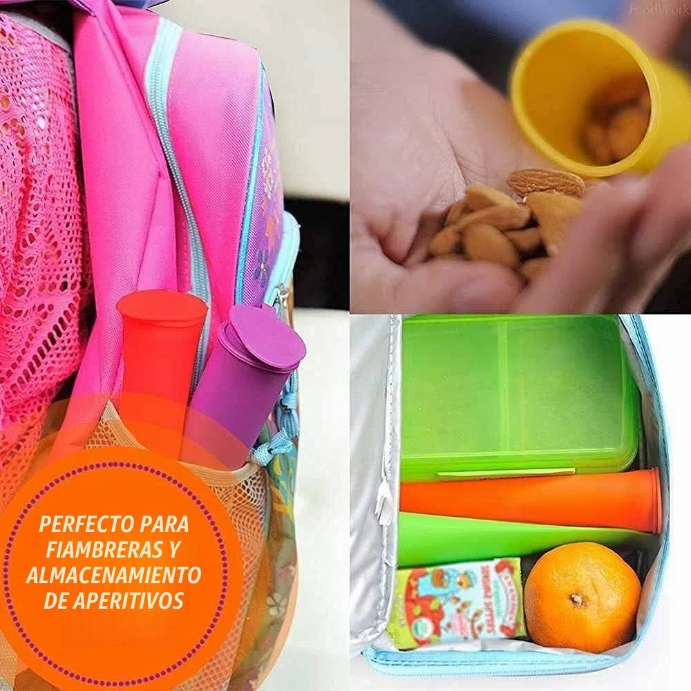 iNeibo Juego de Moldes Para Helados, Polos de Hielo, Moldes Helados Silicona, sin BPA (Juego de 10)