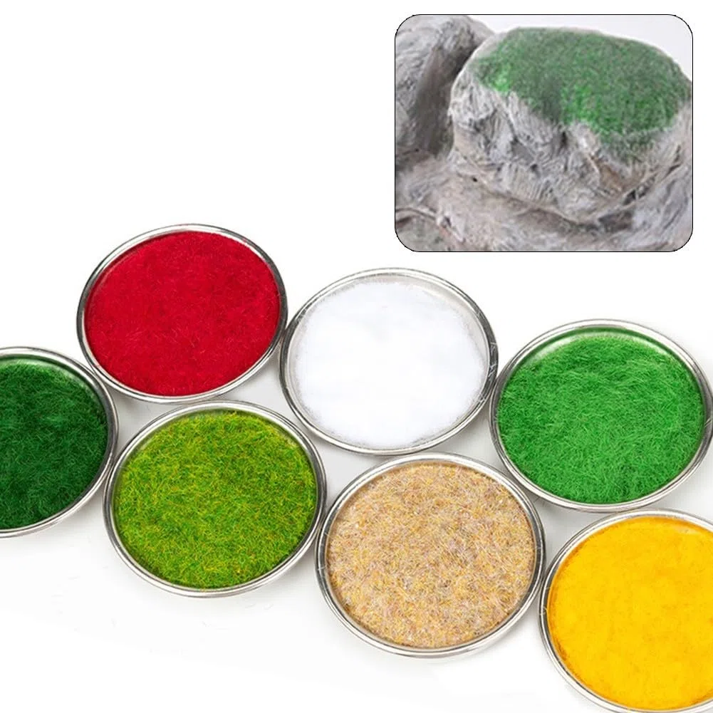 Polvo de hierba artificial de nailon de 500 g para modelo, ferrocarril y diorama paisajismo con textura de hierba de 3 mm, adecuado para varios entornos de modelos a escala (500 g)