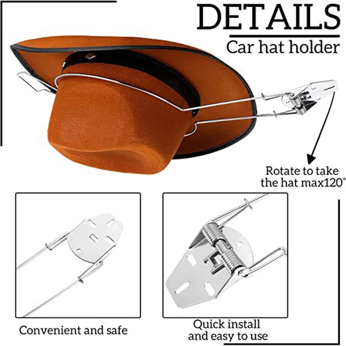 Soporte para sombreros de, soporte para sombreros duros, soporte multifuncional para sombreros de occidentales para automóviles, camiones, camionetas