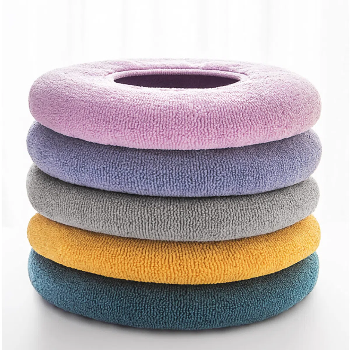 5 Piezas Asientos De Inodoro, Funda de Asiento de Inodoro, Asientos para Inodoro, Cojín de baño Suave y cálido Lavable, Universal Asiento Grueso de WC, Cubierta de Asiento de Inodoro con Mango