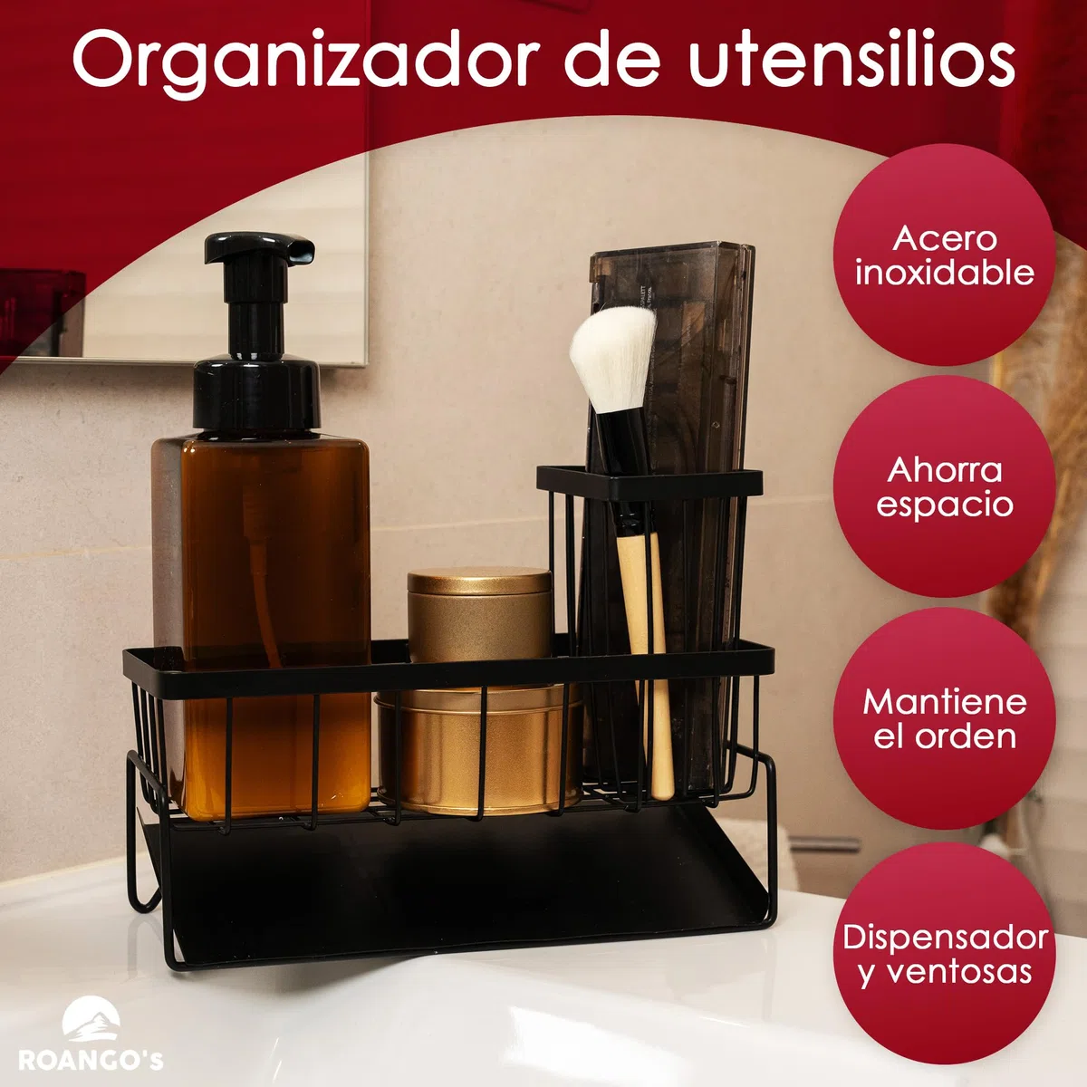 Organizador Cocina, Organizador Fregadero, Accesorios cocina, Estantería Baño, Accesorios baño, organizador baño autodrenante, Almacenaje cocina, hogar y cocina, Utensilios de cocina, Acero Inoxidable