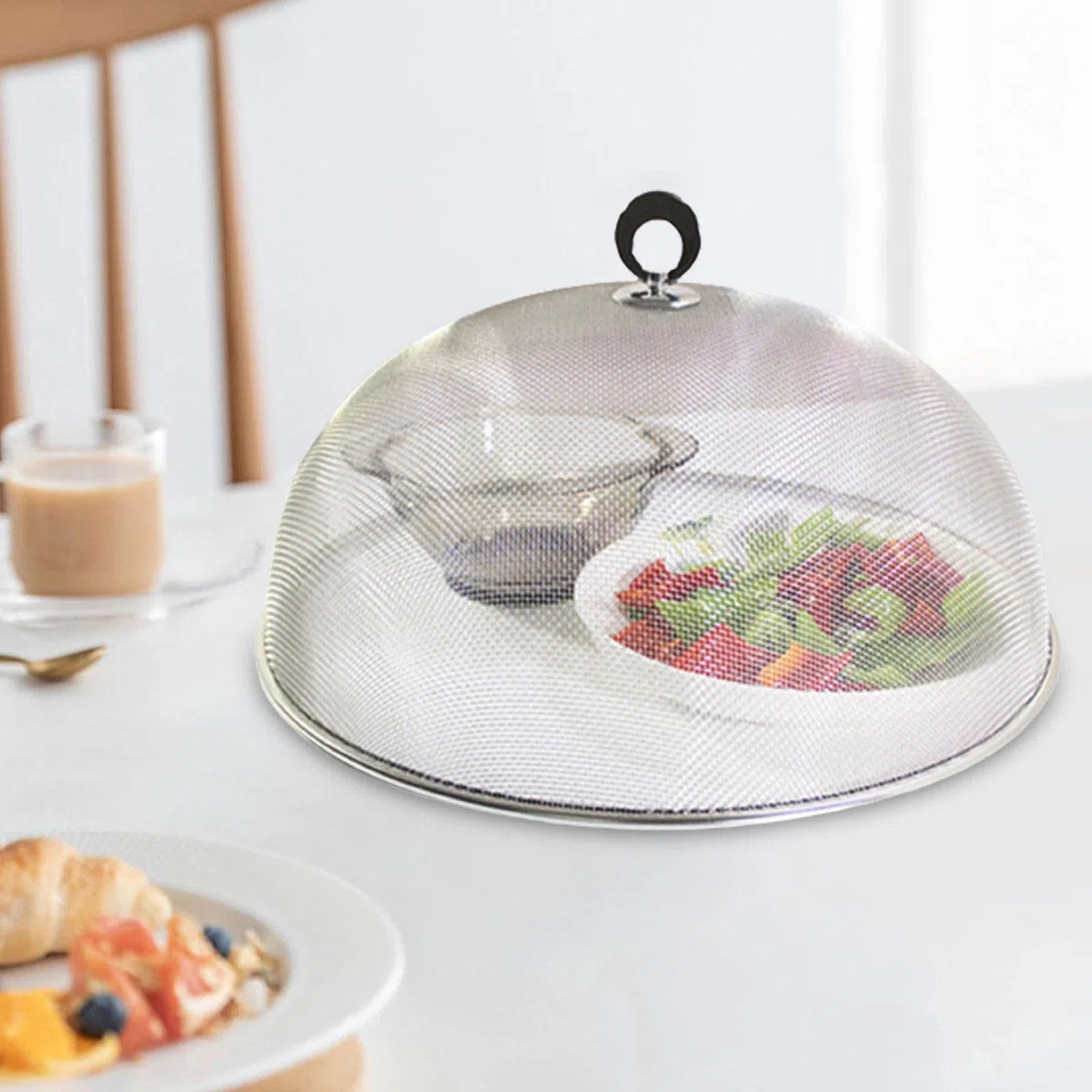 Colcolo Cubiertas para Alimentos Tapa de cúpula para Alimentos a Prueba de Polvo Fuerte Reutilizable Placa antimoscas Cubiertas para Servir Protección de, Los 35CM