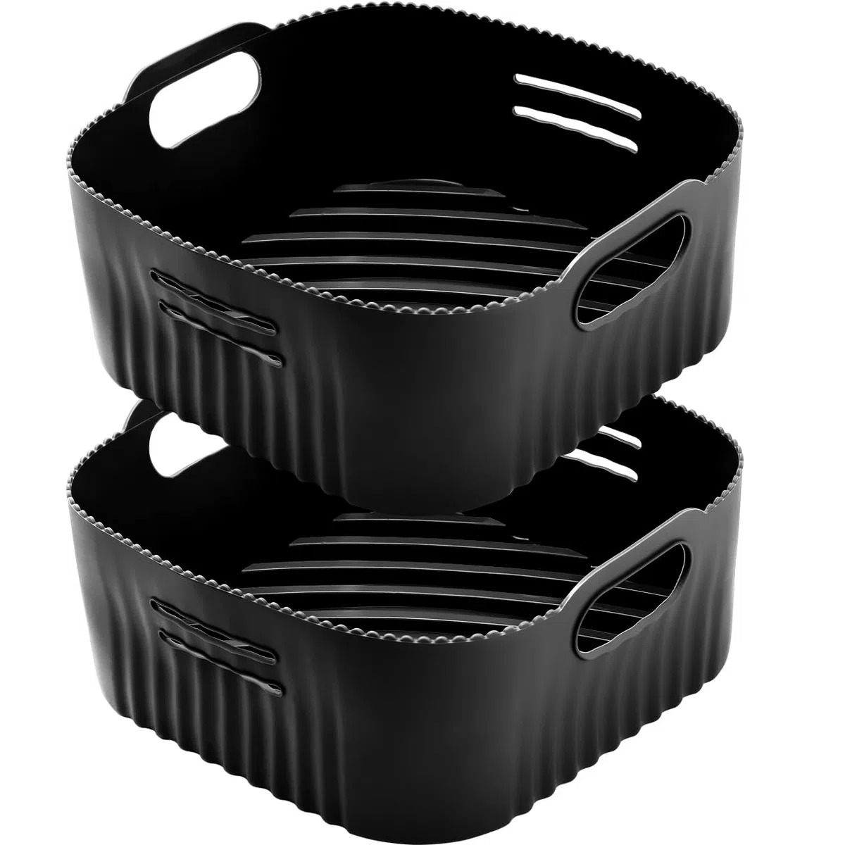 21CM Molde Silicona Freidora de Aire, 2PCS Cuadrado Accesorios Freidoras de Aire para COSORI 5,5L 4,7L, Cecotec 6L, 5,5L, Reutilizable Accesorios Freidora sin Aceite en lugar de Papel de Horno