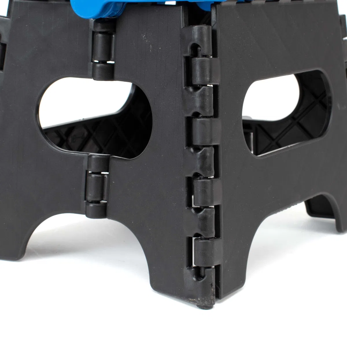 The Secret Home - Pack de 2 Taburetes Plegables Multiusos - Escalera Antideslizante de PVC - Altillo para Cocina, Baño o Dormitorio (Azul/Negro, 21x17x18)