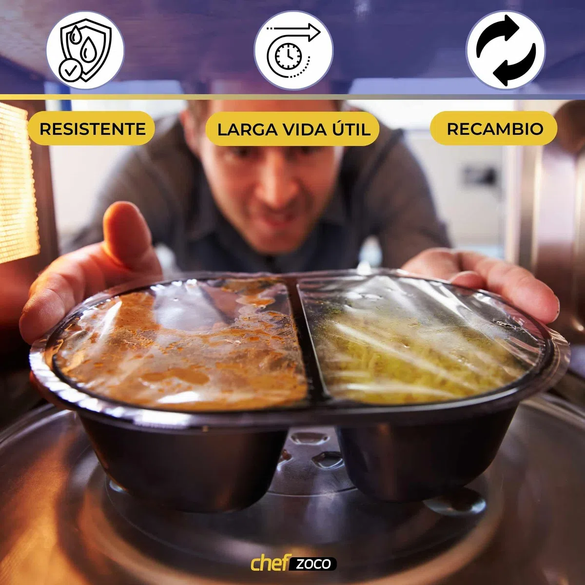 CHEFZOCO Acoplador para Platos Giratorios para Microondas, Soporte arrastre plato microondas, Casquillo arrastre horno microondas, Código original 89830933, Modelo MW222X, Blanco