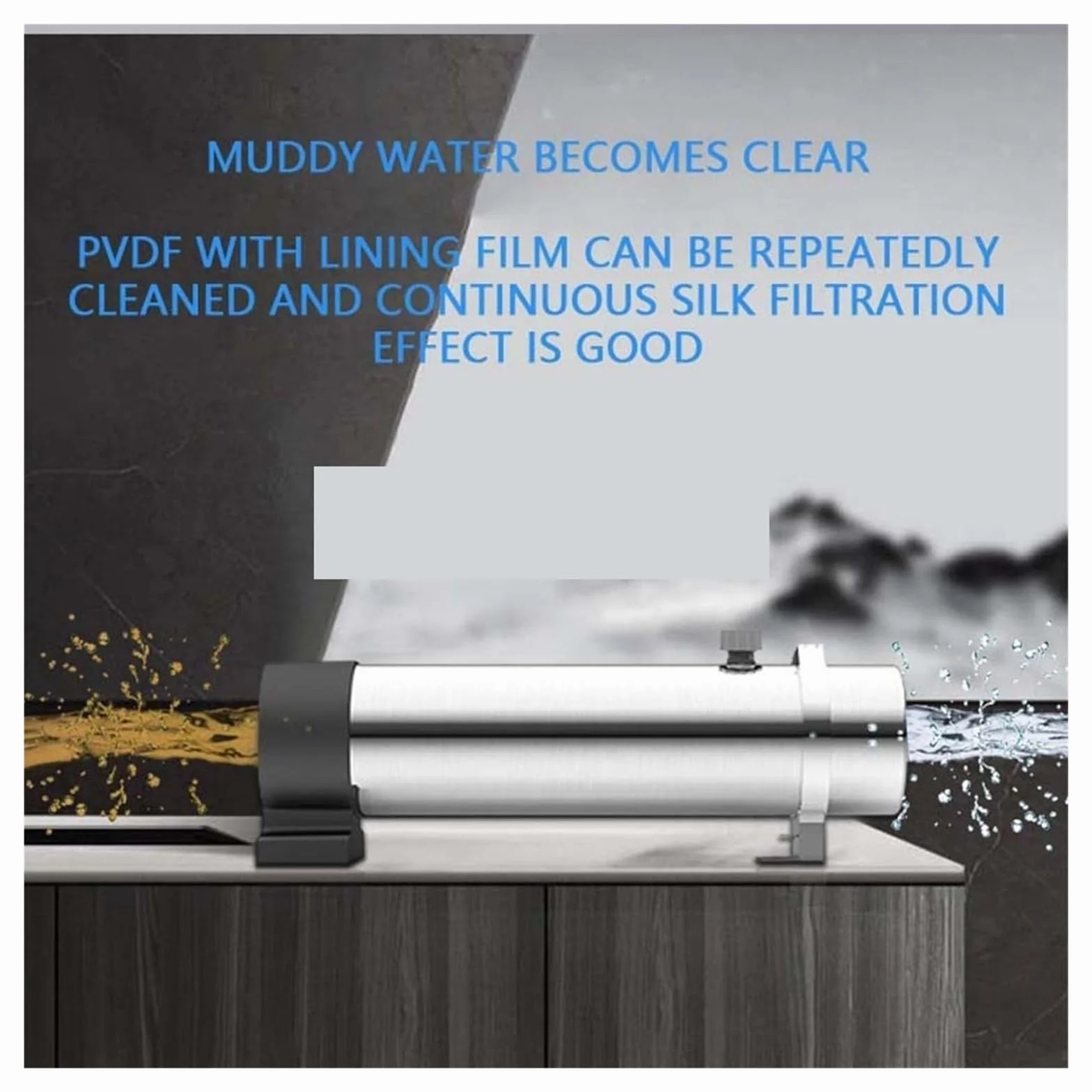 Filtros de Agua para Grifo, De filtración de agua for el hogar, purificador de agua de cocina, ultrafiltración de acero inoxidable PVDF(UF-02)